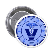Veterinärlogo 5 anstecknadelbutton