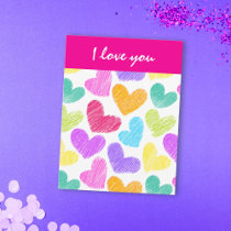Vibrierende Herzen Valentinstag-Postkarte