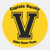 Videospiel-Team Kapitän-Varsity Aufkleber