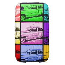 Vieille copie classique d'art de bruit d'aquarelle coques tough iPhone 3