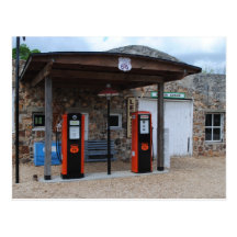 Vieille station service sur l'itinéraire 66 cartes postales