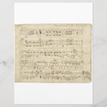 Vieilles notes de musique - feuille de musique Cho Prospectus En Couleur