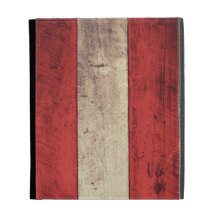 Vieux drapeau en bois de l'Autriche ; Étuis iPad Folio