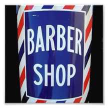 vieux signe de salon de coiffure impression photo