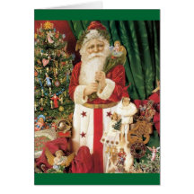 Vieux Tyme Père Noël Cartes De Vœux