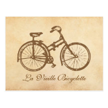 Vieux vélo carte postale