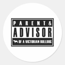 Viktorianische Bulldogge Runder Aufkleber