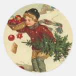 Viktorianischer Weihnachtsaufkleber
