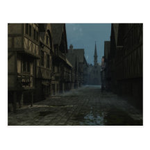 Ville médiévale ou d'imaginaire carte postale