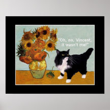 Vincent van Goghs freche Katze Plakate