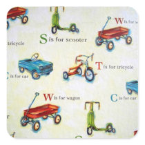 Vintage Aufkleber-Schablone ABCs