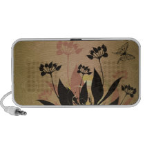 Vintage Blumen und Schmetterling Gekritzel