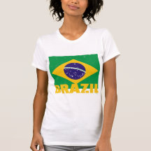 Vintage Brasilien-Flagge Hemden