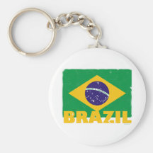 Vintage Brasilien-Flagge Keychain Schlüsselbänder