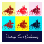 ViNTAGE CARS GATHERING POP ART Invite
