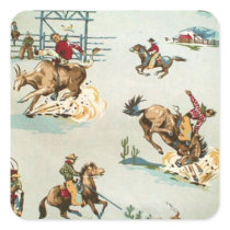 Vintage Cowboy-Aufkleber-Schablone