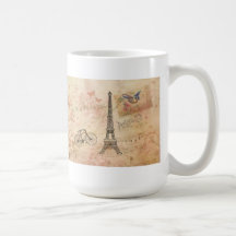 Vintage Eiffel-Turm-Kunst Teehaferl