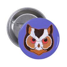 Vintage Eule Anstecknadelbuttons