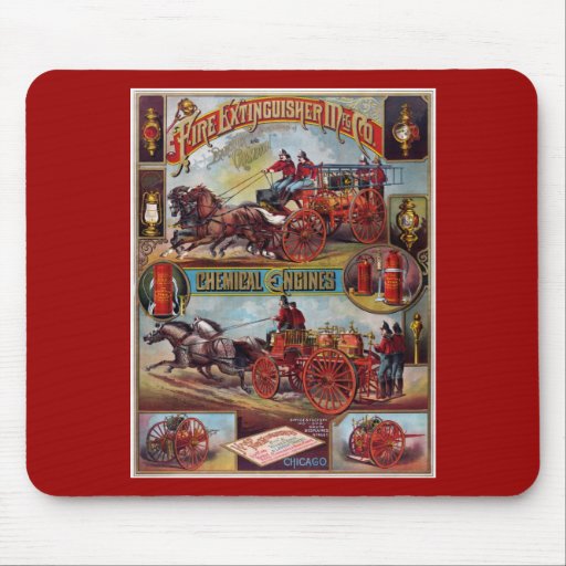 Vintage Feuerlöscher-Werbung Mousepad