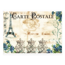 Vintage Franzose-Eiffel-Turm-Postkarte