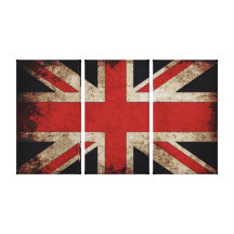 Vintage Grunge Großbritannien-Flagge Leinwand Drucke
