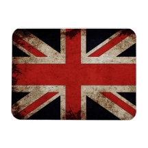Vintage Grunge Großbritannien-Flagge Flexible Magnete