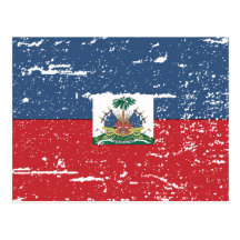 Vintage Haiti-Flagge Postkarten