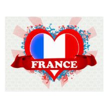 Vintage i-Liebe Frankreich Postkarten