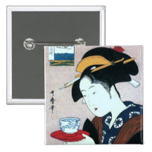 Vintage japanische alte Kunst Button