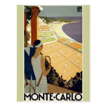 Vintage Monte Carlo Monaco Reise Postkarte