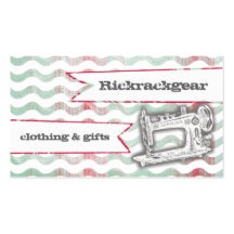 Vintage Nähmaschine rickrack Näherin Visitenkarten Vorlage