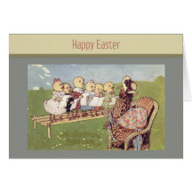 Vintage Ostern-Baby-Küken-Karte