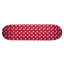 Vintage rote weiße Polka-Punkte Skateboardbretter