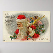 Vintage Sants Weihnachtsst.-Nick-Karte