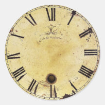 Vintage Shabby Chic-Wand-Uhr Runde Aufkleber