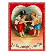 Vintage Valentine-Postkarte