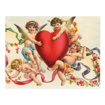 Vintage Valentine-Postkarte