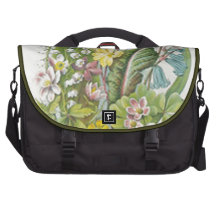 Vintage Wildblumen-Laptop-Pendler-Tasche
