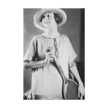 Vintage Zwanzigerjahre Tennis-Mode Galerie Gefaltete Leinwand