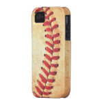 Vintager Basebalball Vibe iPhone 4 Cover