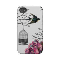 Vintager Birdcage-Rosen-Schwalben-Fall
