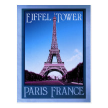 Vintager Blick Paris Frankreich Postkarte