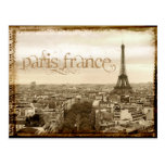 Vintager Blick Paris Frankreich Postkarte