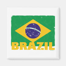 Vintager Brasilien-Flaggen-Magnet Magnete