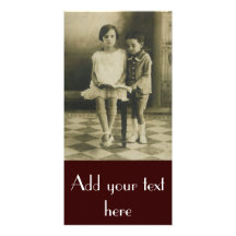 Vintager Bruder und Schwester Personalisierte Photo Karte