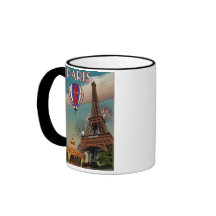 Vintager Eiffel-Turm Tee Tassen