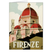Vintager KircheDuomo Reise-Florenz Firenze Italien Grußkarten