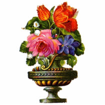Vintager mit Blumendekor