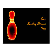 Vintager NeonBowlingPin Postkarte