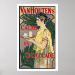 Vintager Plakat-Druck: Van Houtens Cocoa Schokolad